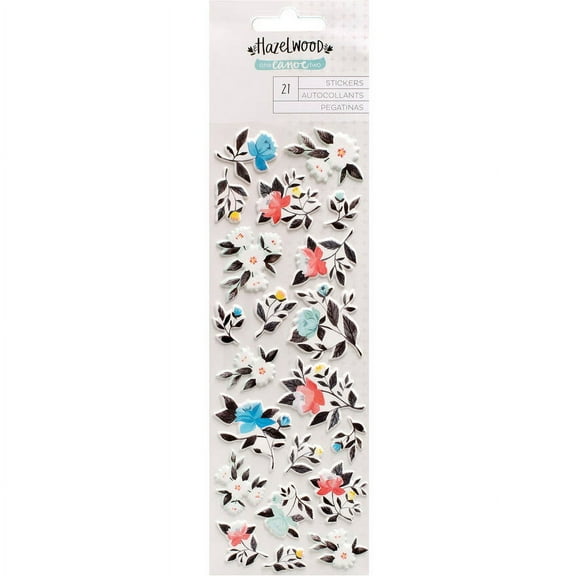 Hazelwood Puffy Stickers-Floral