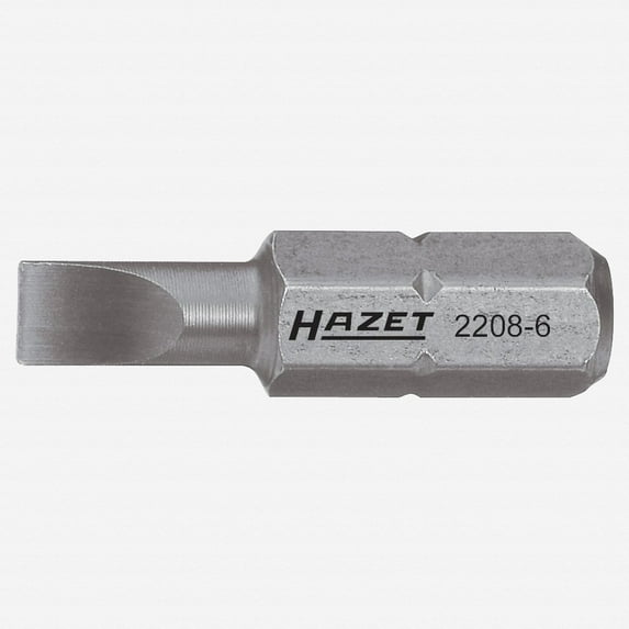 Hazet 2208-8 0.8 x 5.5 x 25 mm Slotted Bit, 1/4" Drive
