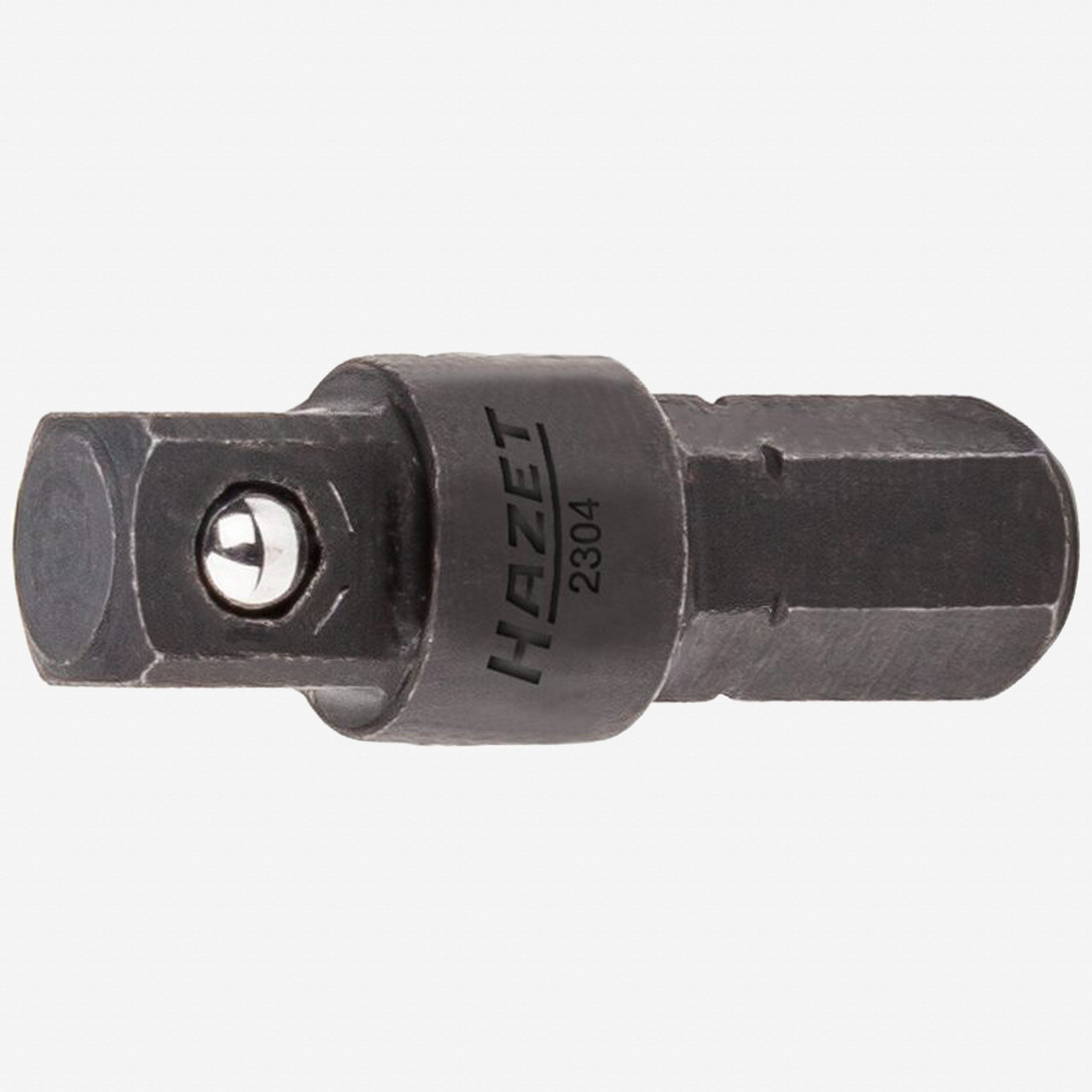 Grey Pneumatic 1/4" Hex To 1/4" Square Socket Adapter - Ball Retainer, Professional Tool Accessory