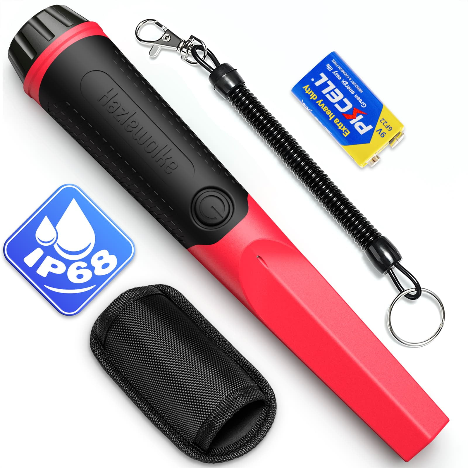 Hazlewolke Metal Detector 360Search Hand Held Metal Detector Pin Pointer Accessories for Adults & Kids