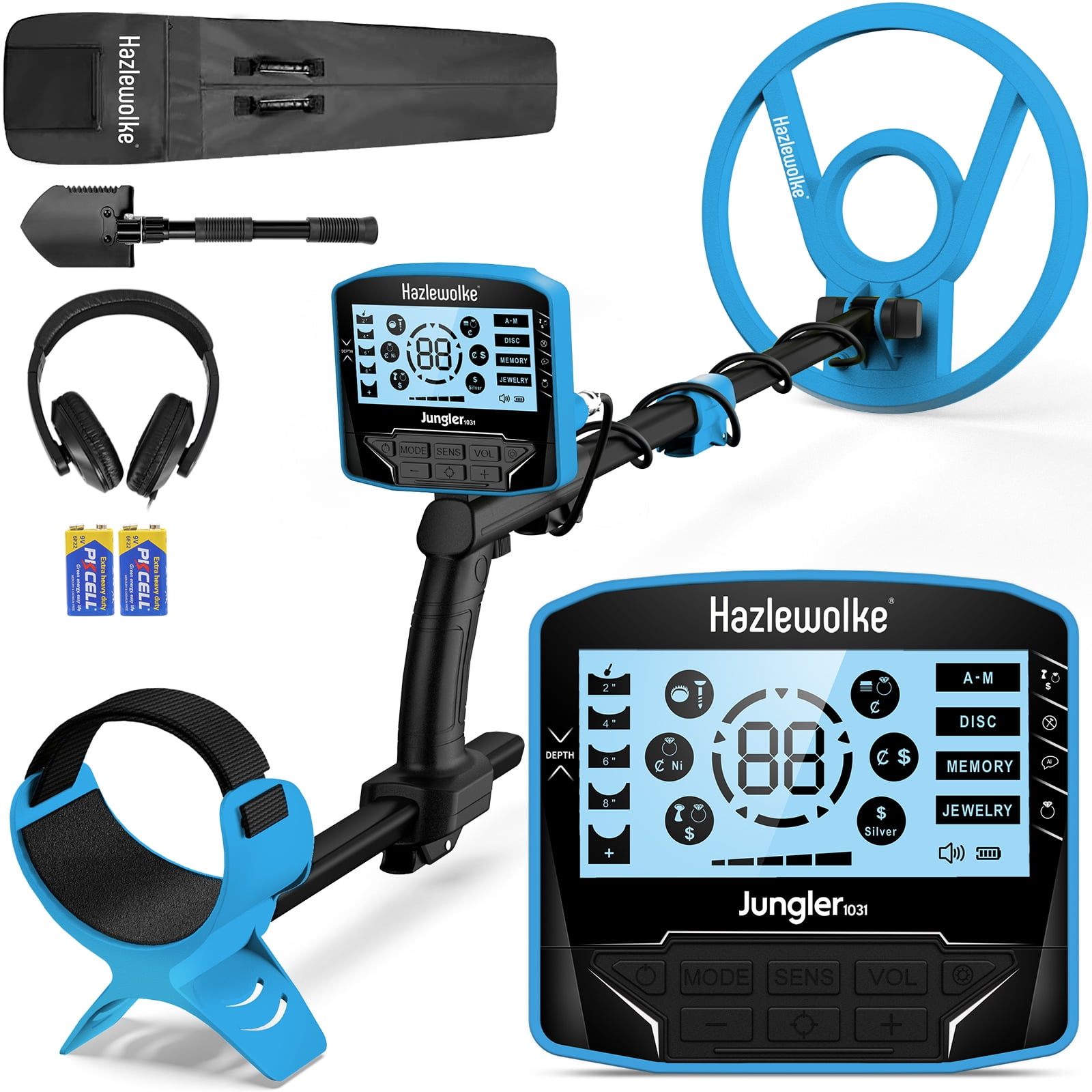 Hazlewolke MD-840 Pro Waterproof Metal Detector with Headphone and Shovel  in Rwanda at RWF 242022, Rating: 5