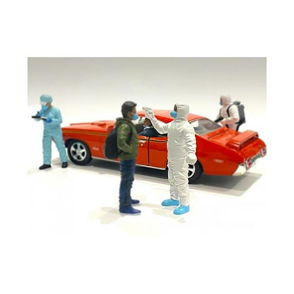 Hazmat Crew Figurine VI for 1-18 Scale Models Car