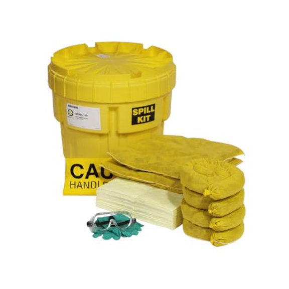 Hazmat Overpack Salvage Drum Spill Kit, 20 Gallon, 43 Pieces (SPKHZ-20)$$Safety & Emergency