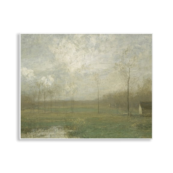 Hazy Farmland View Wall Plaque Art, design by Lettered and Lined