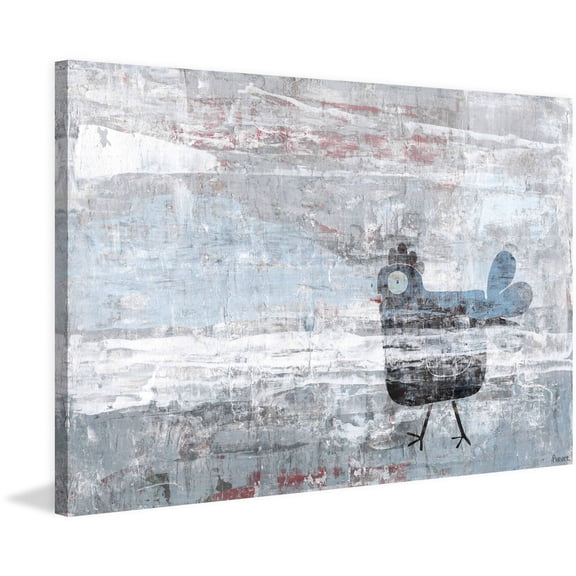 "Hazy Hen" Painting Print on Wrapped Canvas