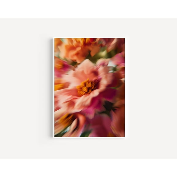 Hazy Muted Pink Flower Print, Romantic Floral Wall Art, Soft Botanical Print, Impressionist Home Decor Wall Art, Modern Wall Decor, 12x18 UNFRAMED