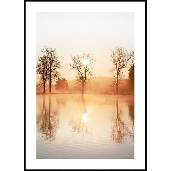 Hazy Reflection Poster Wall Art, Modern Wall Decor For Living Room Bedroom, 24x36 UNFRAMED