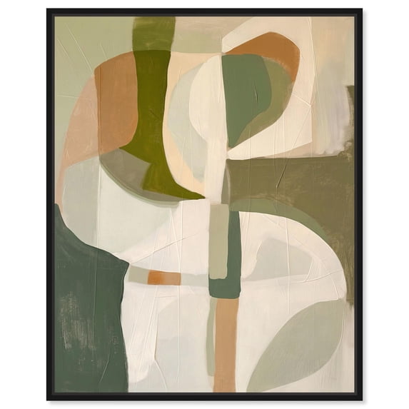 Soft Reverberations I Canvas Midcentury Abstracts by Art Remedy, Black Frame, 36 x 45