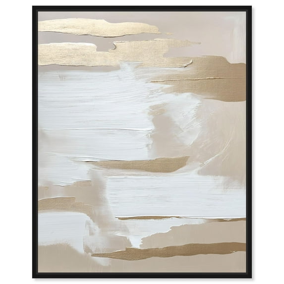 Hazy Shore Canvas Print Boho Minimalist Art by Art Remedy, Black Frame, 24 x 30