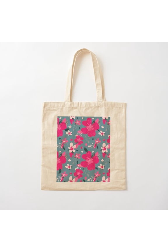 Hazy Summer In Pink Canvas Canvas Tote Bags, Reusable Shopping Bag