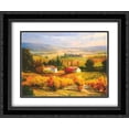 thumbnail image 1 of Hazy Tuscan Farm 2x Matted 14x12 Black Ornate Framed Art Print by S. Hinus, 1 of 2