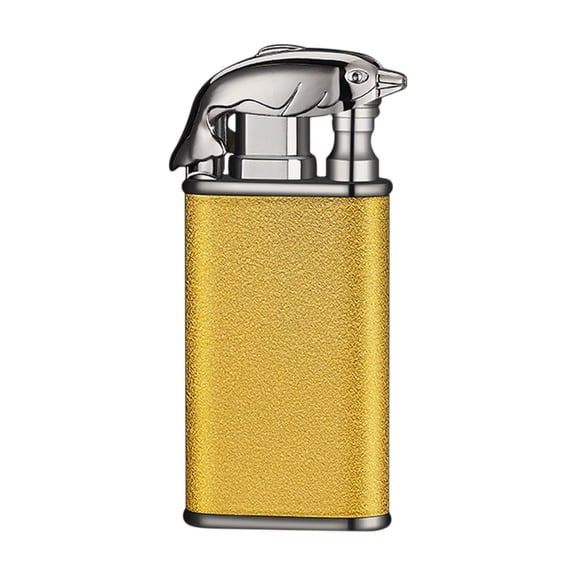Hb872 Double Flame Lighter Straight To Open Flame-use Lighter Windproof And Inflatable