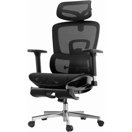 Hbada Ergonomic Office Chair with 3D Adjustable Armrests, Adjustable Lumbar Support High Back for Computer Chair, Big and Tall Mesh Office Chair, Home Office Desk Chairs, Black
