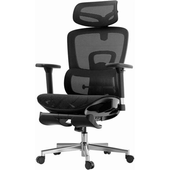 Hbada Ergonomic Office Chair with 3D Adjustable Armrests, Adjustable Lumbar Support High Back for Computer Chair, Big and Tall Mesh Office Chair, Home Office Desk Chairs, Black