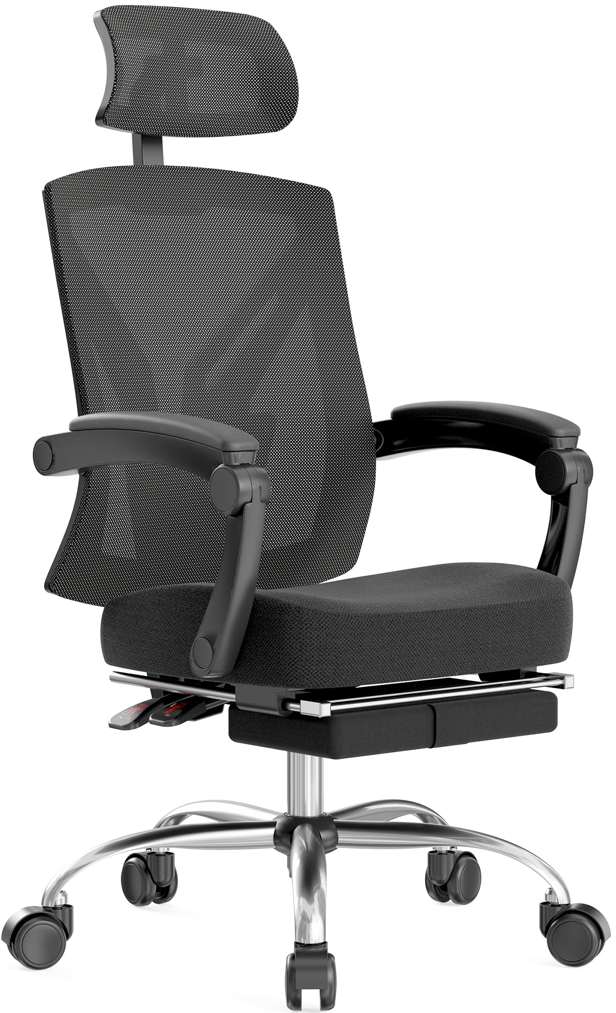 ikayaa Ergonomic Office Chair with Footrest High Back Desk Chair with  Unique Adjustable Lumbar Support, Backrest, 4D Armrest Recliner Chair for  Home Office, Seat Depth Adjustment, Tilt Function 