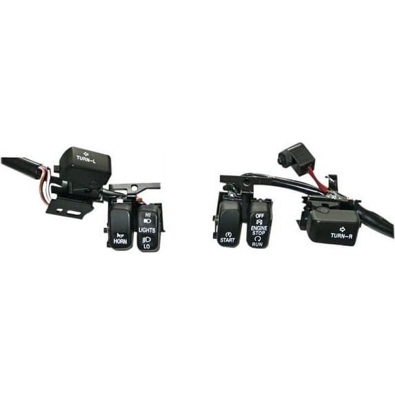 Harddrive 370300; Hbar Swch Kit Blk / White Letters 1996-06