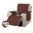 thumbnail image 1 of Hbaydor Waterproof Recliner Cover, Non-Slip Furniture Protector with Storage Pocket, Machine Washable Stretch Chair Cover with Adjustable Straps for Pets, Dogs, Cat (Coffe, 23.6"), 1 of 6