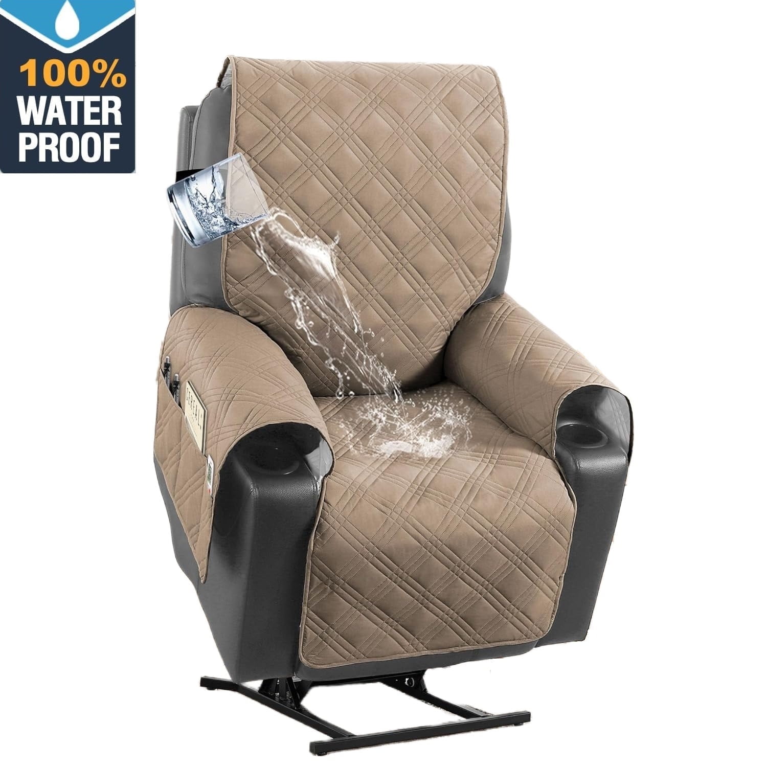 Hbaydor Waterproof Recliner Cover for Large Power Lift Recliner, Non ...