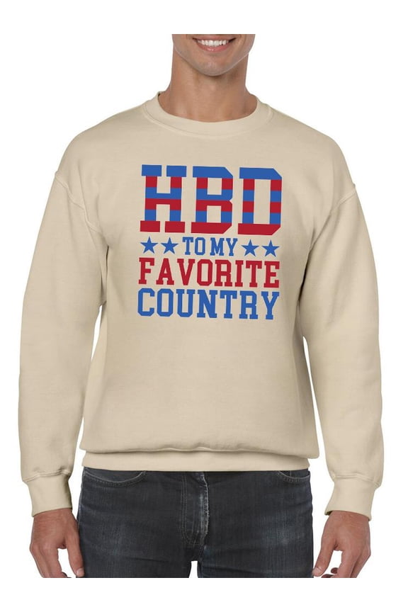 Hbd Favorite Country Sweatshirt Men -Image by Shutterstock, Male 5X-Large