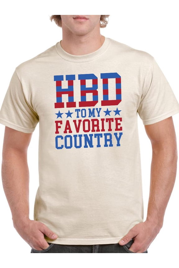 Hbd Favorite Country T-Shirt Men -Image by Shutterstock, Male Medium