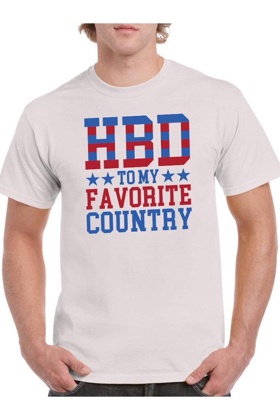 Hbd Favorite Country T-Shirt Men -Image by Shutterstock, Male Small