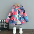 thumbnail image 1 of Bysome Coat For Girls Lightweight Jacket For Kids Girls'Print Jacket Red 4-5 Years, 1 of 9
