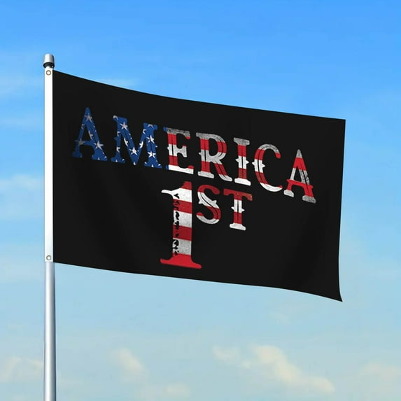Hbdhejl Flags For Outside American Flag American Campaign Slogan America First America Frist Flag Printed In 100D Polyester Cloth