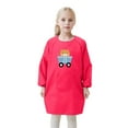 thumbnail image 1 of Hbdhejl Kid Art Smock Apron With Pocket For Children Artist Painting Aprons Smocks With Long Sleeve Cartoon Print Tops Hot Pink 4-8 Years, 1 of 1