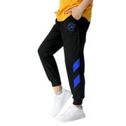 Bysome Kids Pants Boys Cotton Joggers Pant Soft Comfortable Cotton Drawstring Pull Pockets 3-4 Years