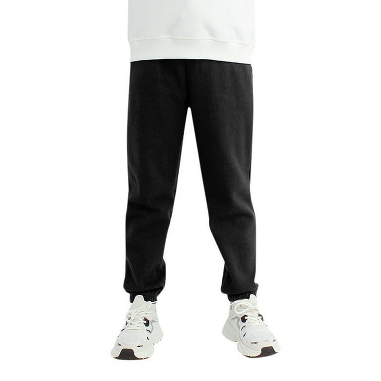 Hbdhejl Kids Pants Boys Girls Solid Pants Jogger Sweatpants With Pockets Warm Trousers Casual Pants 10 12 Years Walmart