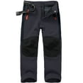 thumbnail image 1 of Bysome Kids Pants Childrens Softshell Ski Trousers Lined Cargo Trousers Thermal Trousers Boys Girls Snow Trousers Winter Outdoor Trousers Hiking Trousers 9-11 Years, 1 of 3