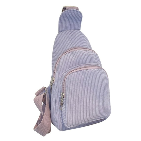 Bysome Shoulder Bag Mini Corduroy Sling Bag Women Shoulder Bag Chest Bag Purse Bag Package