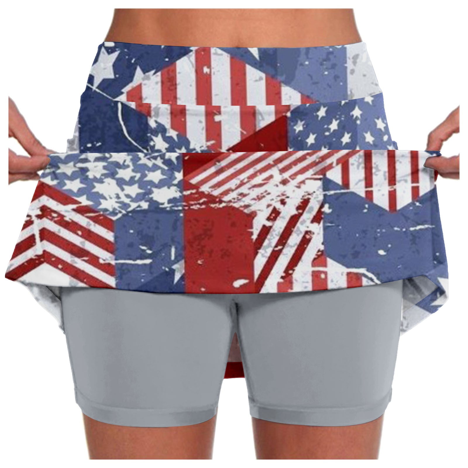 Hbdhejl Skirts For Women Casual Prints Tennis Pocket Skirt Yoga Sport