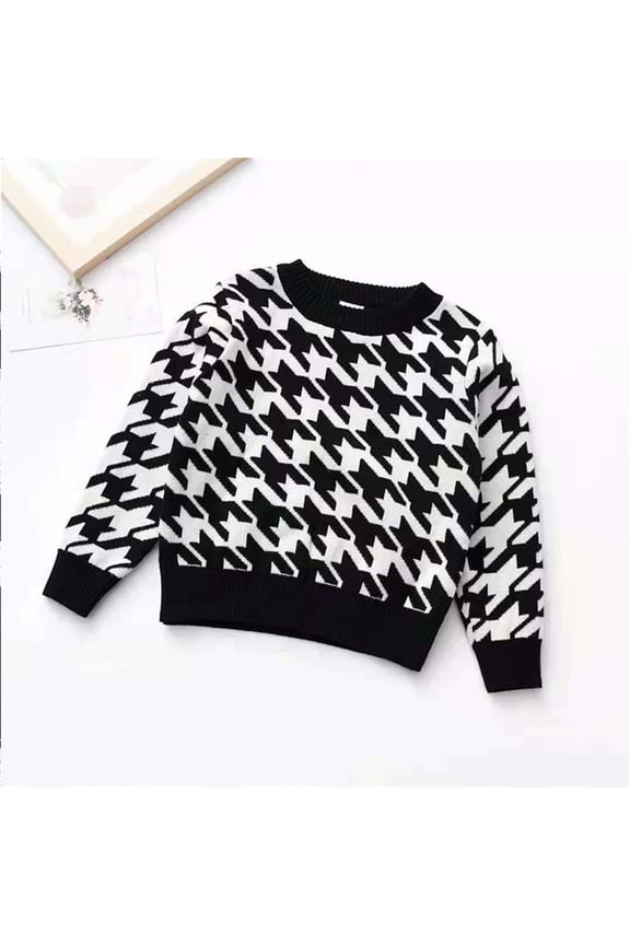 Hbdhejl Sweater For Boys Kids Baby Autumn Winter Knit Sweater Print Cotton Long Sleeve Tops Clothes 5-6 Years