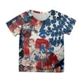 thumbnail image 1 of Bysome T Shirts For Boys Girls Toddler Shirts For Teen Kids Short Sleeve Independence Day Prints T Shirt Child Tops Navy 4-5 Years, 1 of 4