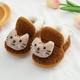 thumbnail image 1 of Bysome Toddler Boys Girls Shoes Baby Soft Booties Snow Boots Warming Shoes Brown 3-6 Months, 1 of 5