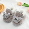 thumbnail image 1 of Bysome Toddler Boys Girls Shoes Baby Soft Booties Snow Boots Warming Shoes Grey 3-6 Months, 1 of 1