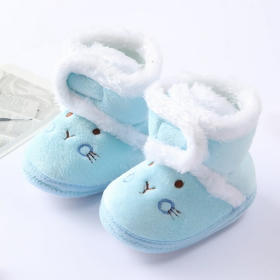 Bysome Toddler Boys Girls Shoes Shoes Soft Baby Snow Booties Warming Boots Baby Shoes Blue 0-3 Months