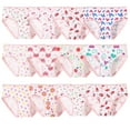 thumbnail image 1 of Hbhpov Girl's Cute Briefs Baby Super Cotton Underwear, 12 Pack , Sizes 2-12, 1 of 7
