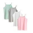 thumbnail image 1 of Hbhpov Girl's Soild Undershirt, Kids Soft Cotton Cami Tank Top 4-Pack, Sizes 2-8T, 1 of 7
