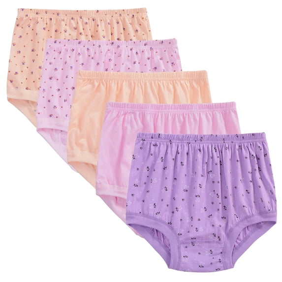 Hbhpov High Waist Ladies Cotton Briefs Underwear of 5-Pack, Sizes S-3XL