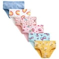 thumbnail image 1 of Hbhpov Little Girls Briefs Kids Cute Cotton Undies, 6 Pack, Sizes 2-8 T, 1 of 6