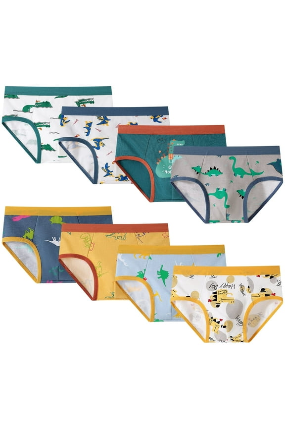 Toddler Boys Underwear, Cotton Briefs, 8 Pack, Sizes 3T-10T