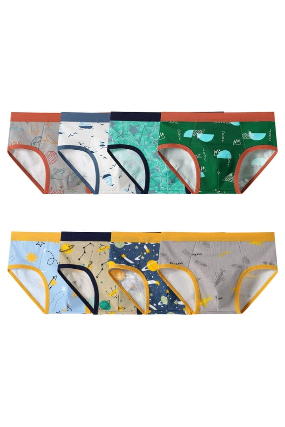 Toddler Boys Underwear, Cotton Briefs, 8 Pack, Sizes 3T-10T