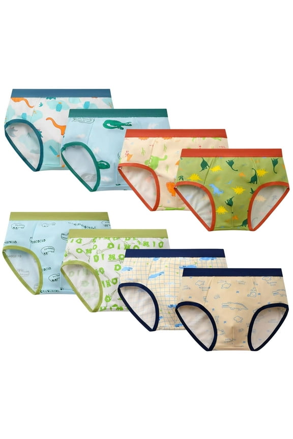 Toddler Boys Underwear, Cotton Briefs, 8 Pack, Sizes 3T-10T