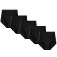 thumbnail image 1 of Hbhpov Women Cotton Underwear Briefs Slight Tummy Control, 5 Pack, Size S-3XL, 1 of 6