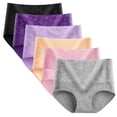 thumbnail image 1 of Hbhpov Women High Waist Briefs Strechy Cotton Underwear, 6 Pack, Size S-3XL, 1 of 6