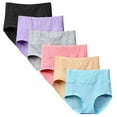 thumbnail image 1 of Hbhpov Women High Waist Briefs Strechy Cotton Underwear, 6 Pack, Size S-3XL, 1 of 6