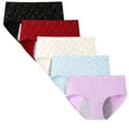 thumbnail image 1 of Hbhpov Women's Leakproof Soft Protective Menstrual Panties 5 Pack, Sizes S-3XL, 1 of 7