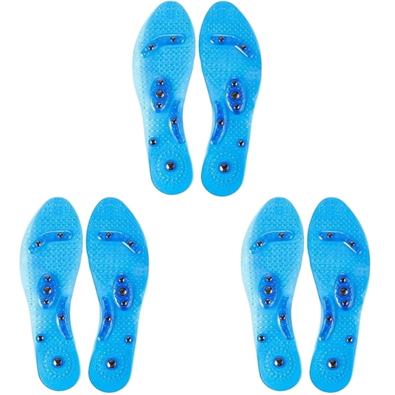 Hbtdoern 3PCS Magnetic Acupressure Foot Massager Insoles Far Infrared Breathable Shock-Absorbing Cuttable for Men Women